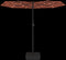vidaXL - Parasol - dubbel - met - LED's - 316x240 - cm - terracottakleurig