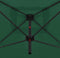 vidaXL - Parasol - dubbel - met - stalen - paal - 250x250 - cm - groen