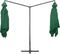 vidaXL - Parasol - dubbel - met - stalen - paal - 250x250 - cm - groen