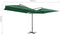 vidaXL - Parasol - dubbel - met - stalen - paal - 250x250 - cm - groen