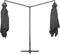 vidaXL - Parasol - dubbel - met - stalen - paal - 250x250 - cm - antraciet