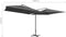vidaXL - Parasol - dubbel - met - stalen - paal - 250x250 - cm - antraciet