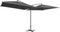 vidaXL - Parasol - dubbel - met - stalen - paal - 250x250 - cm - antraciet