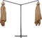 vidaXL - Parasol - dubbel - met - stalen - paal - 250x250 - cm - taupe