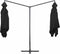 vidaXL - Parasol - dubbel - met - stalen - paal - 250x250 - cm - zwart