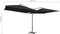 vidaXL - Parasol - dubbel - met - stalen - paal - 250x250 - cm - zwart