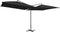 vidaXL - Parasol - dubbel - met - stalen - paal - 250x250 - cm - zwart