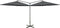 vidaXL - Parasol - dubbel - met - stalen - paal - 600 - cm - antracietkleurig