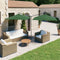 vidaXL - Parasol - dubbel - met - stalen - paal - 600x300 - cm - groen