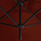 vidaXL - Parasol - dubbel - met - stalen - paal - 600x300 - cm - terracottakleurig