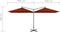 vidaXL - Parasol - dubbel - met - stalen - paal - 600x300 - cm - terracottakleurig