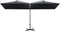 vidaXL - Parasol - dubbel - met - stalen - paal - 600x300 - cm - antracietkleurig