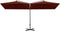vidaXL - Parasol - dubbel - met - stalen - paal - 600x300 - cm - terracottakleurig