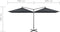 vidaXL - Parasol - dubbel - met - stalen - paal - 600x300 - cm - antracietkleurig