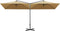 vidaXL - Parasol - dubbel - met - stalen - paal - 600x300 - cm - taupe