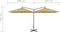 vidaXL - Parasol - dubbel - met - stalen - paal - 600x300 - cm - taupe