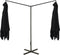 vidaXL - Parasol - dubbel - met - stalen - paal - 600x300 - cm - zwart