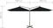 vidaXL - Parasol - dubbel - met - stalen - paal - 600x300 - cm - zwart