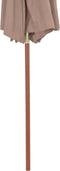 vidaXL - Parasol - dubbeldekker - met - houten - paal - 270 - cm - taupe