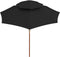 vidaXL - Parasol - dubbeldekker - met - houten - paal - 270 - cm - zwart