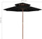 vidaXL - Parasol - dubbeldekker - met - houten - paal - 270 - cm - zwart