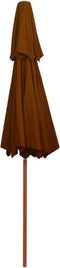 vidaXL - Parasol - dubbeldekker - met - houten - paal - 270 - cm - terracottakleurig