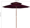 vidaXL - Parasol - dubbeldekker - met - houten - paal - 270 - cm - bordeauxrood