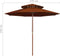 vidaXL - Parasol - dubbeldekker - met - houten - paal - 270 - cm - terracottakleurig