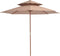 vidaXL - Parasol - dubbeldekker - met - houten - paal - 270 - cm - taupe