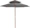 vidaXL - Parasol - dubbeldekker - met - houten - paal - 270 - cm - bordeauxrood