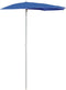 vidaXL - Parasol - half - met - paal - 180x90 - cm - azuurblauw