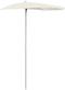 vidaXL - Parasol - half - met - paal - 180x90 - cm - azuurblauw