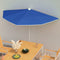 vidaXL - Parasol - half - met - paal - 180x90 - cm - azuurblauw
