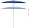 vidaXL - Parasol - half - met - paal - 180x90 - cm - azuurblauw
