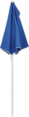 vidaXL - Parasol - half - met - paal - 180x90 - cm - azuurblauw