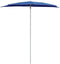 vidaXL - Parasol - half - met - paal - 180x90 - cm - azuurblauw