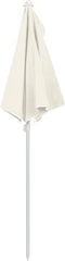 vidaXL - Parasol - half - met - paal - 180x90 - cm - azuurblauw