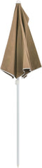 vidaXL - Parasol - half - met - paal - 180x90 - cm - taupe