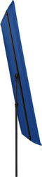 vidaXL - Parasol - met - aluminium - paal - 180x110 - cm - azuurblauw