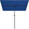 vidaXL - Parasol - met - aluminium - paal - 180x110 - cm - azuurblauw