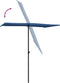 vidaXL - Parasol - met - aluminium - paal - 180x110 - cm - azuurblauw