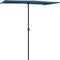 vidaXL - Parasol - met - aluminium - paal - 180x110 - cm - azuurblauw