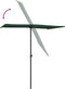 vidaXL - Parasol - met - aluminium - paal - 180x110 - cm - groen