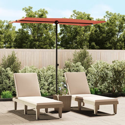 vidaXL - Parasol - met - aluminium - paal - 180x110 - cm - terracottakleurig