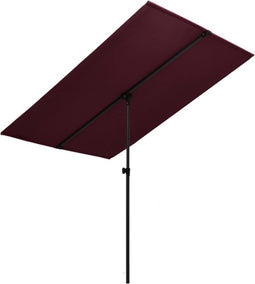 vidaXL - Parasol - met - aluminium - paal - 180x110 - cm - bordeauxrood