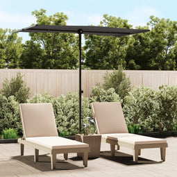 vidaXL - Parasol - met - aluminium - paal - 180x110 - cm - antracietkleurig