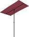 vidaXL - Parasol - met - aluminium - paal - 180x110 - cm - bordeauxrood