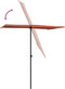 vidaXL - Parasol - met - aluminium - paal - 180x110 - cm - terracottakleurig