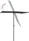 vidaXL - Parasol - met - aluminium - paal - 180x110 - cm - antracietkleurig