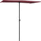 vidaXL - Parasol - met - aluminium - paal - 180x110 - cm - bordeauxrood